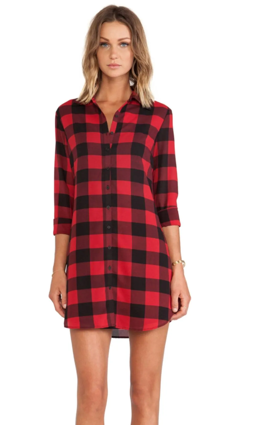 BB Dakota Plaid Dress - Image 2