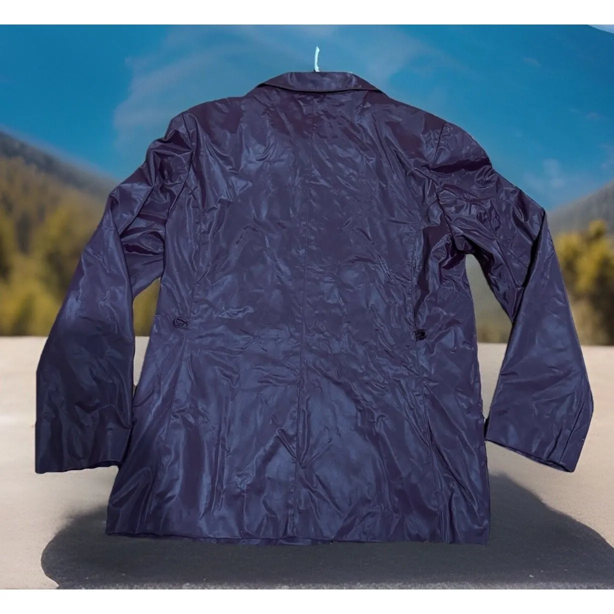 VTG JLC New York Outwear Women's Burgundy Jacket, Rain‎ Coat Lined Size M Size M - Image 5