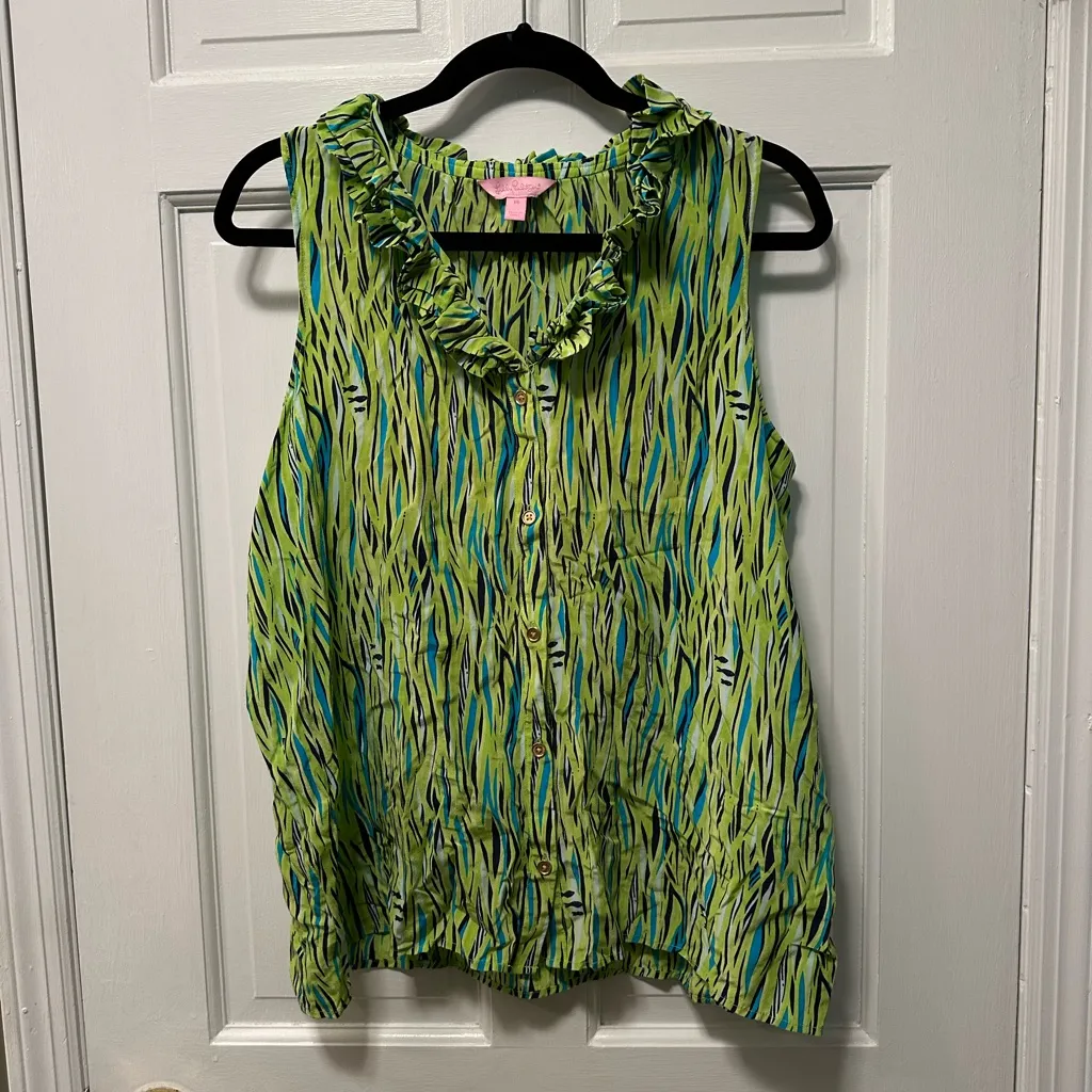 Lilly Pulitzer Silk‎ Sleeveless Blouse - Image 2