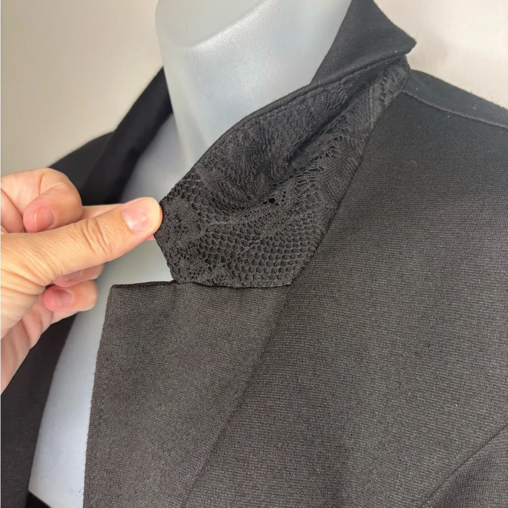 Candies Black 3/4 Sleeve Blazer Size Medium - Image 3