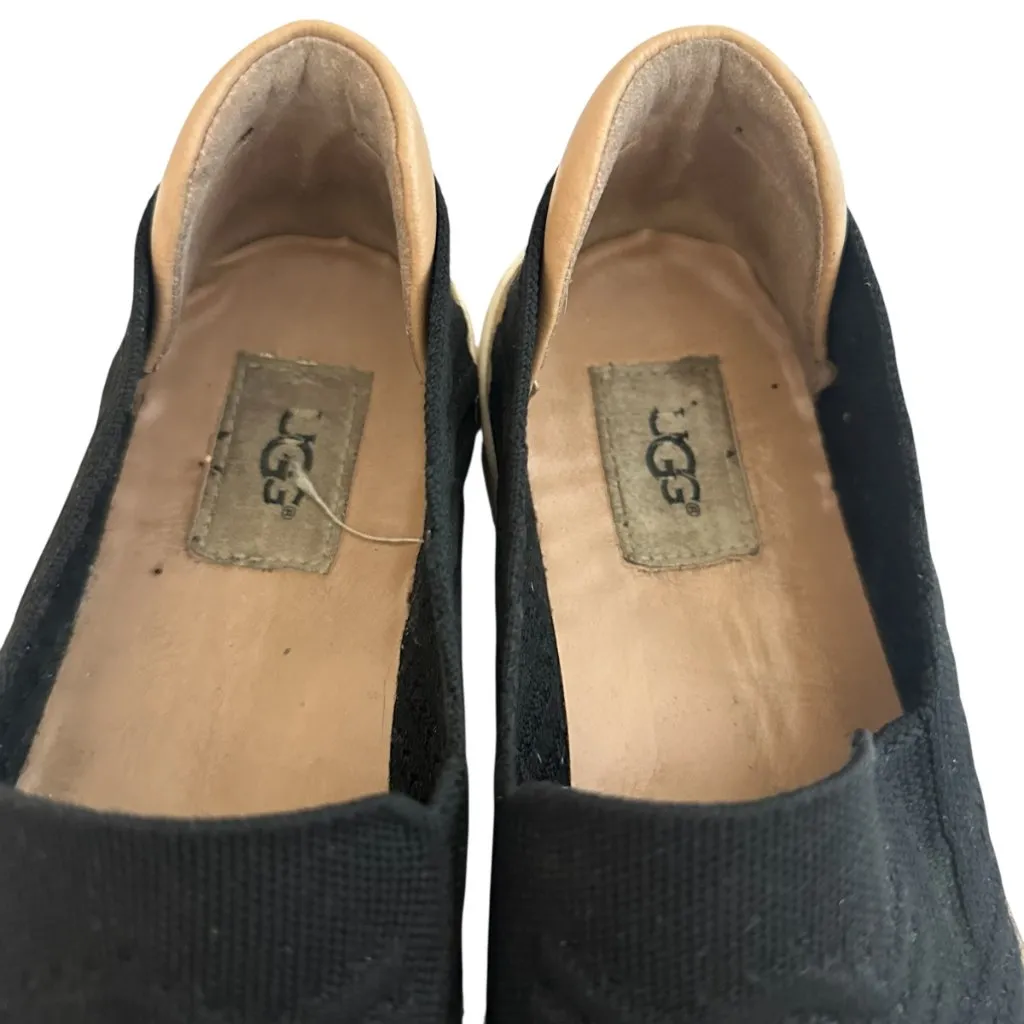 Ugg Sammy Chevron Black Slip-On Sneakers Flats Casual Comfy Size 9.5 Women's - Image 5