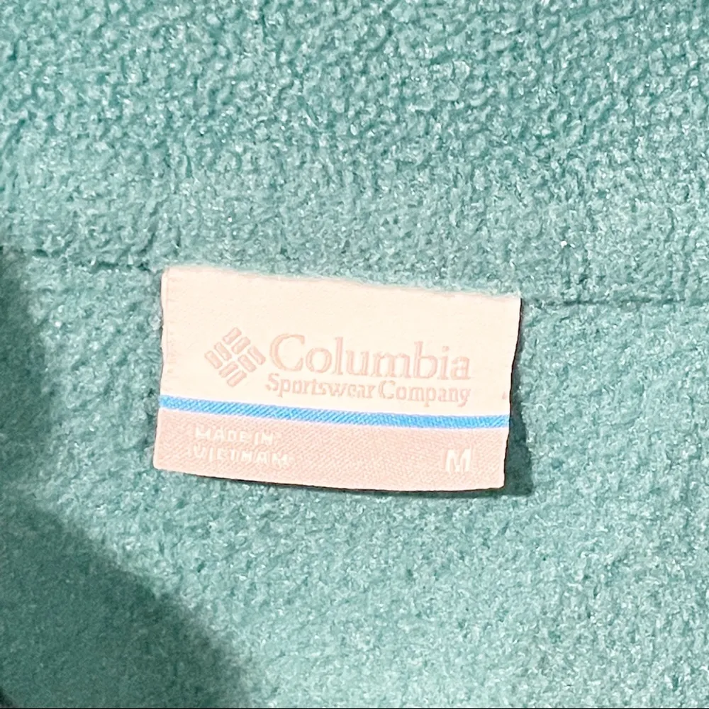 Columbia Womens Medium Green Fleece Full Zip Up Jacket - Image 3