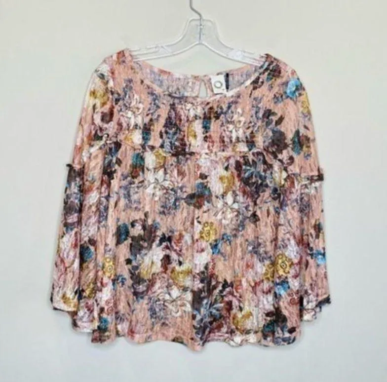 Anthro Akemi + Kin Patrizia Floral Lace Blouse (S) - Image 4