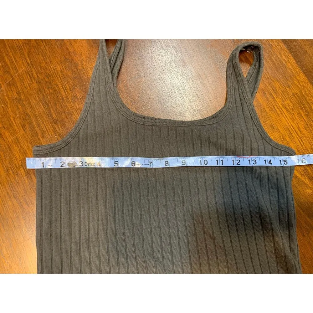 Old Navy Gray Ribbed Sweater Dress Women Large Grunge Academia Stretch Comfy - Image 5