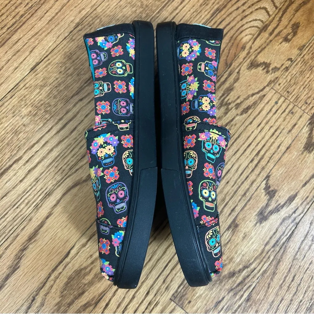 TOMS | Day Of The Dead Alpargata Cup Sole Slip On Glow In Dark Shoes Size 8.5 - Image 6