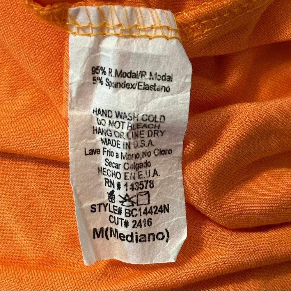 Naked Wardrobe Women’s Size M Orange Stretchy Bodycon Mini Skirt - Image 4