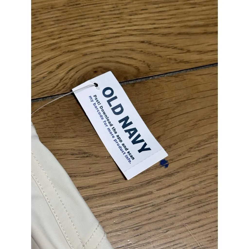 Old Navy Soft Go Dri Yoga Athleisure Pants Woman Sz XS Cream Pockets Preppy‎ NWT - Image 4