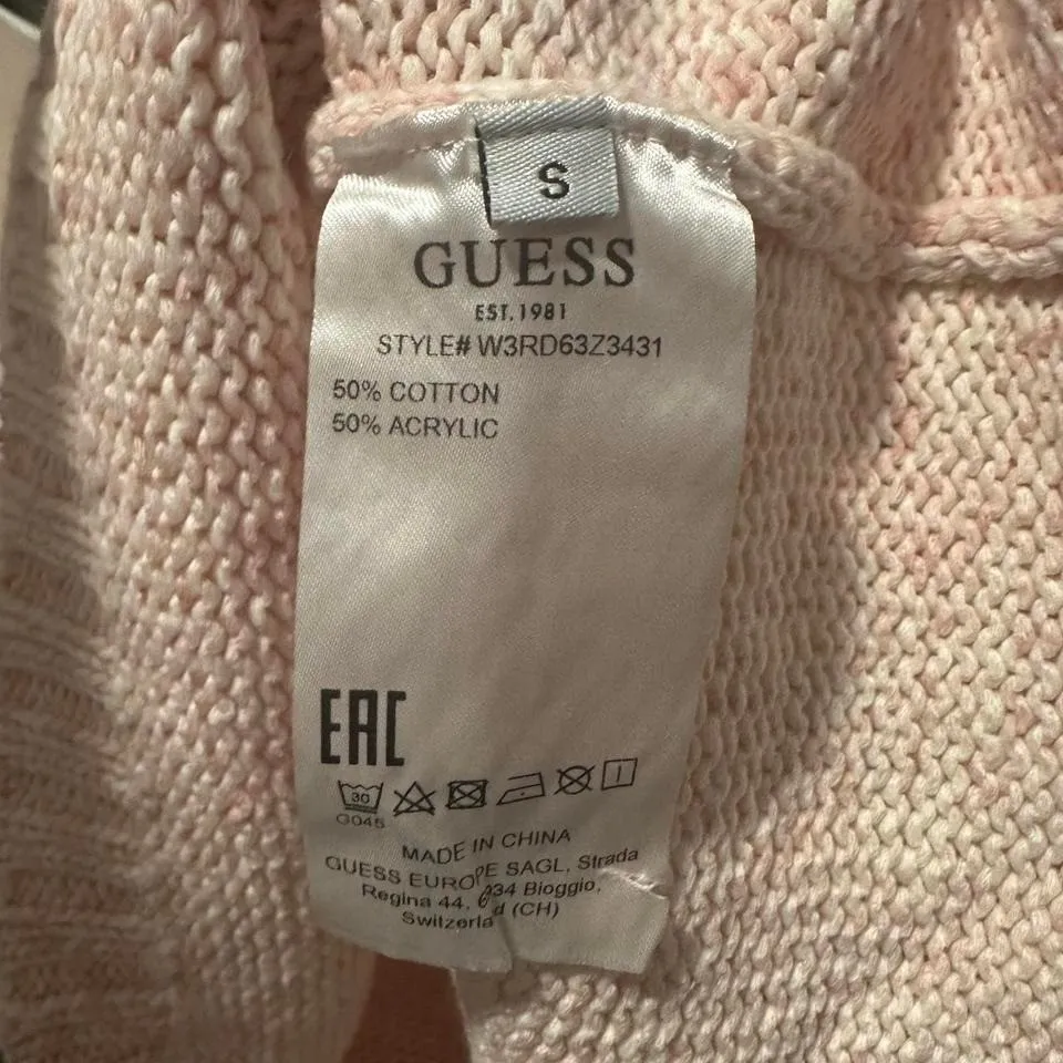 NWT Guess Mini Skirt S Womens Pink Knit Sweater - Image 6