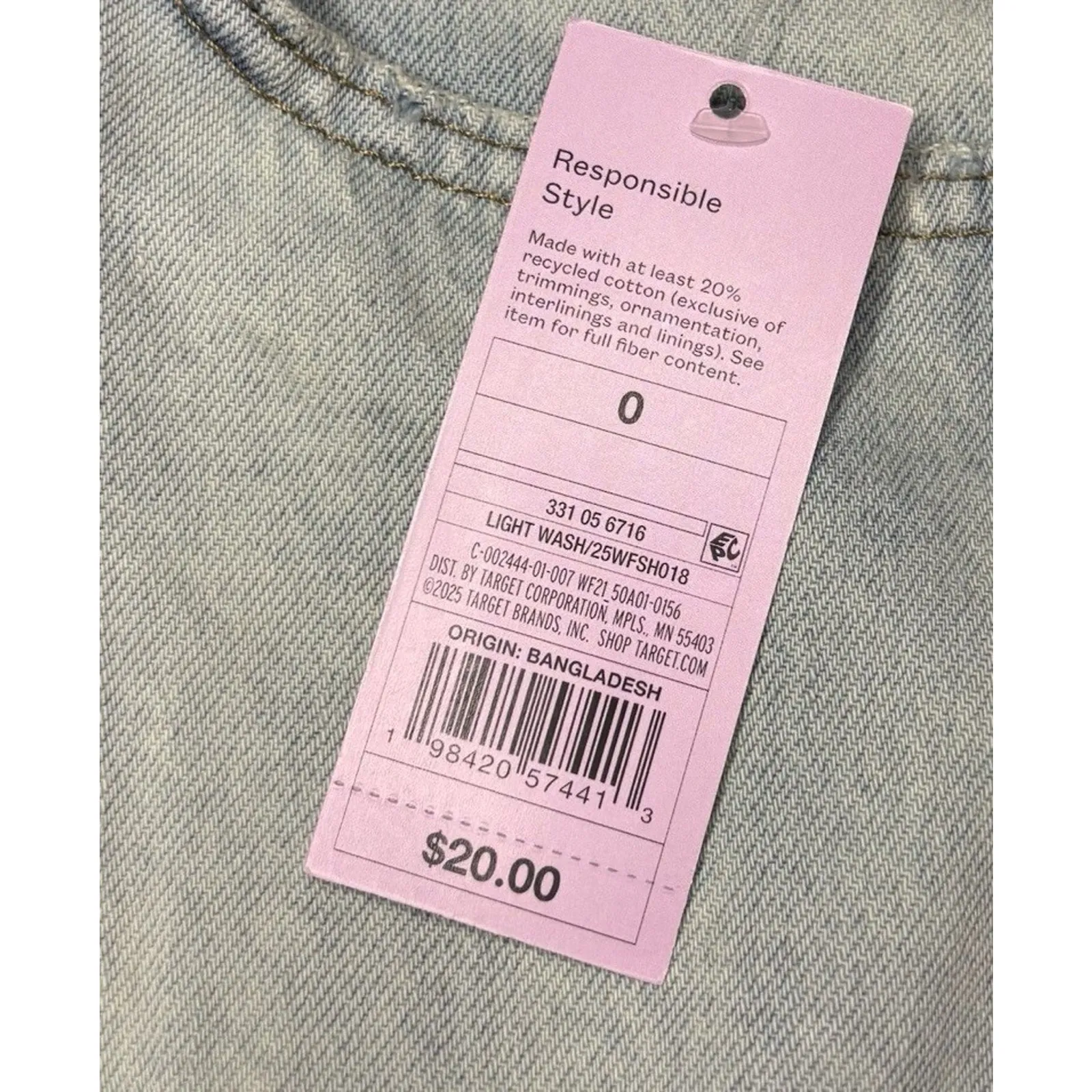 Wild Fable Women's Mid-Rise EasyRigid Cut-Off Jean Shorts NEW Size 0 - Image 5