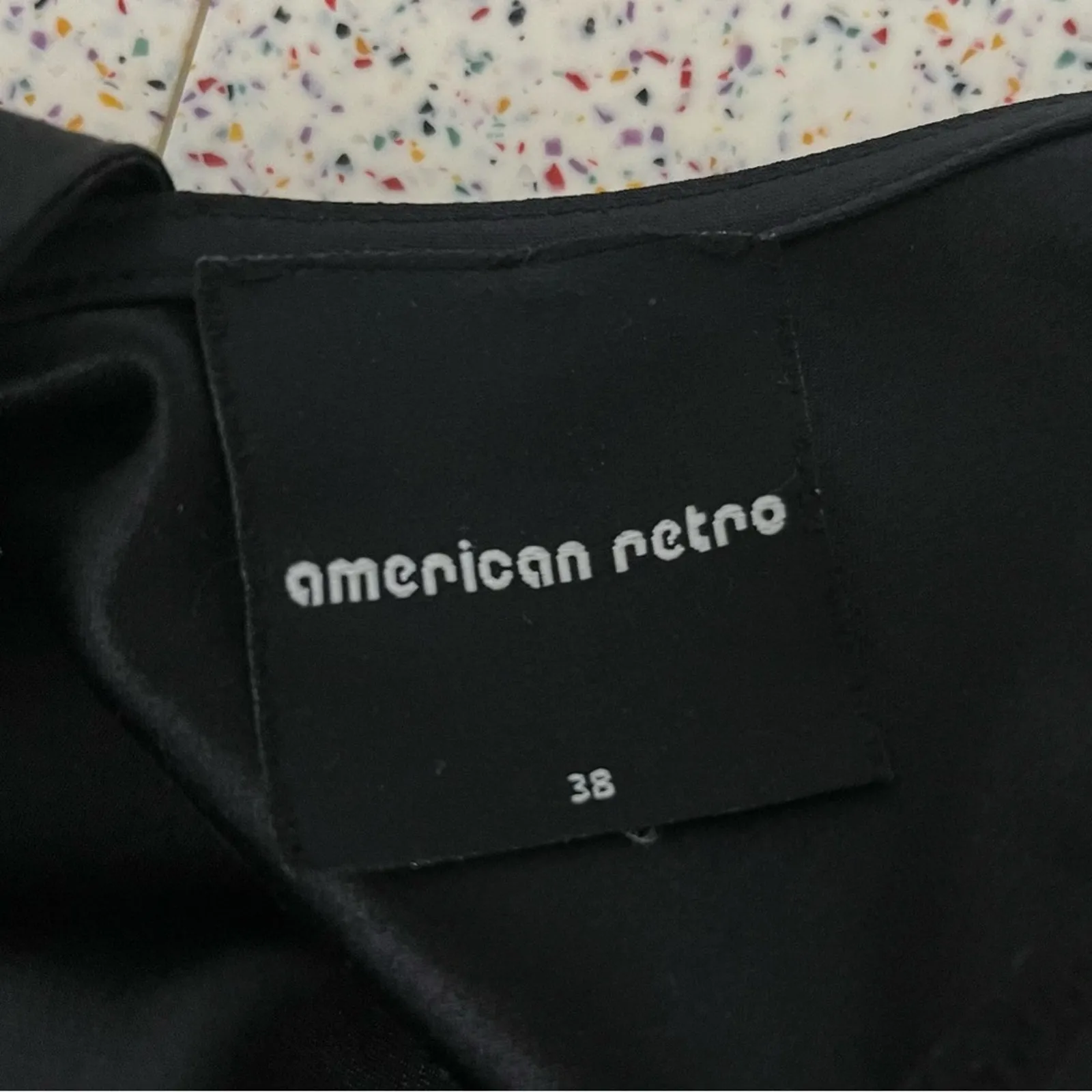 American Retro Kate 100% Silk Little Black Mini Dress Size 38 / US Women’s 4 - Image 4