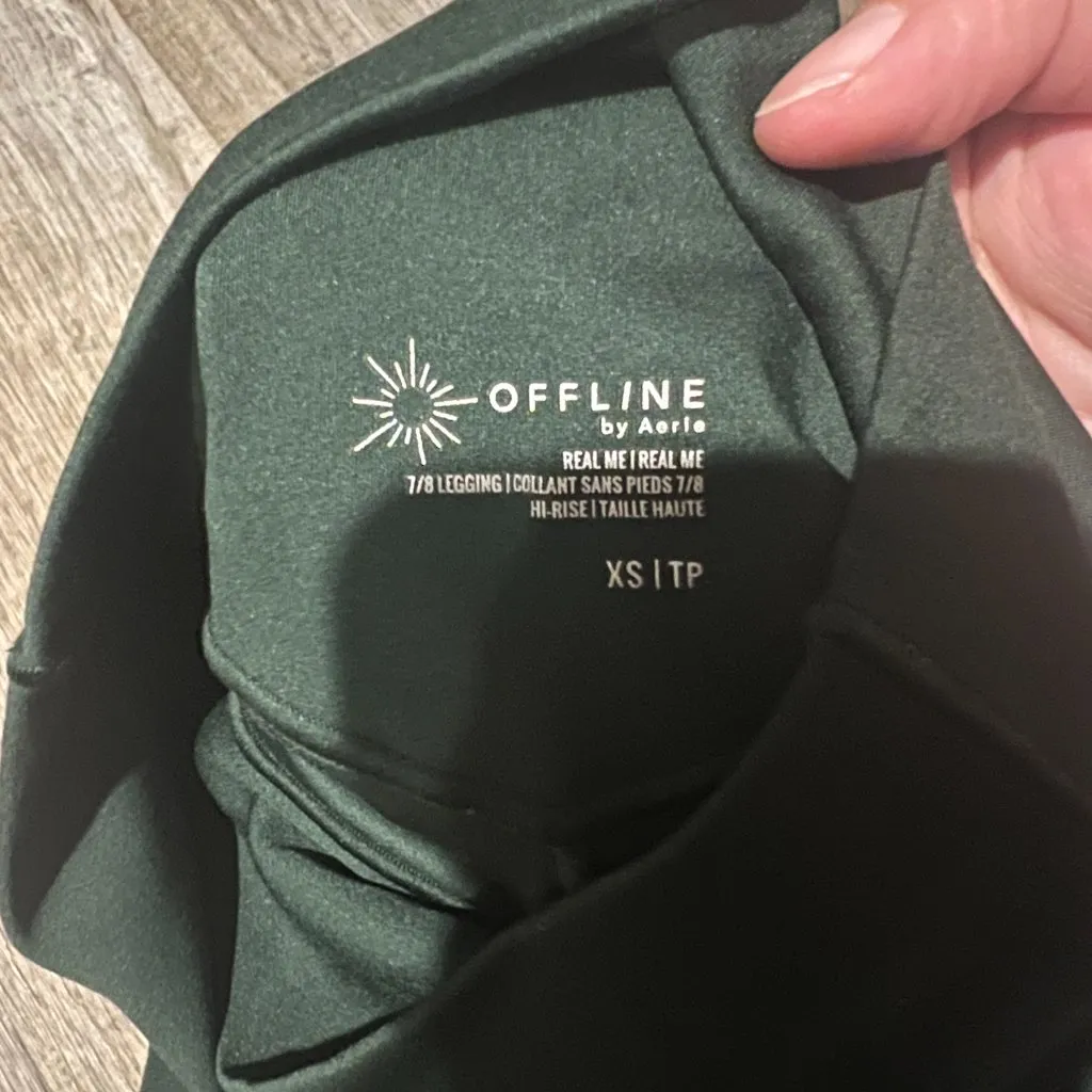 Aerie green criss cross leggings size XS - Image 7