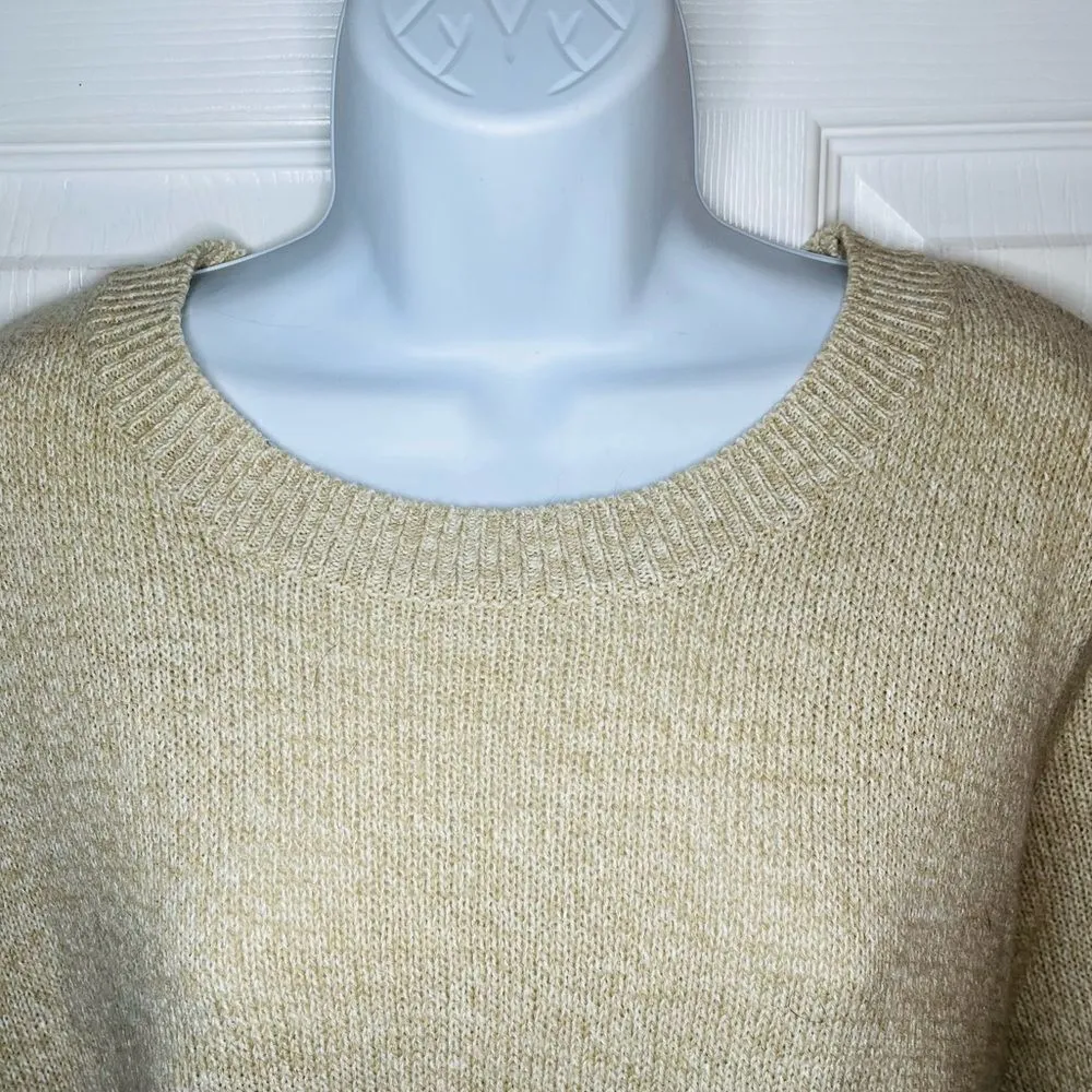H&M Divided Long Sleeve Casual Knit Slouchy Sweater Oatmeal Cream L - Image 2