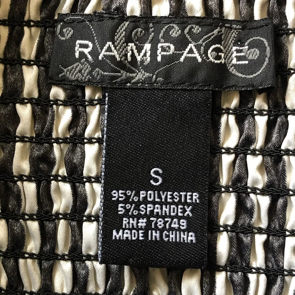 Rampage black and cream strapless top size small - Image 3