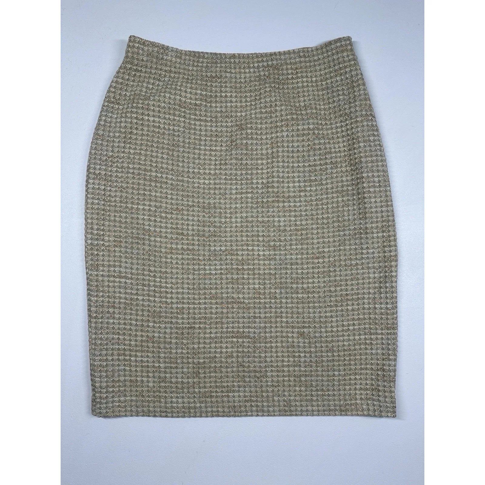 Women's Textured Cream Sage Straight Skirt by ST. JOHN COLLECTION, Sz: 10 (b51) - Image 6