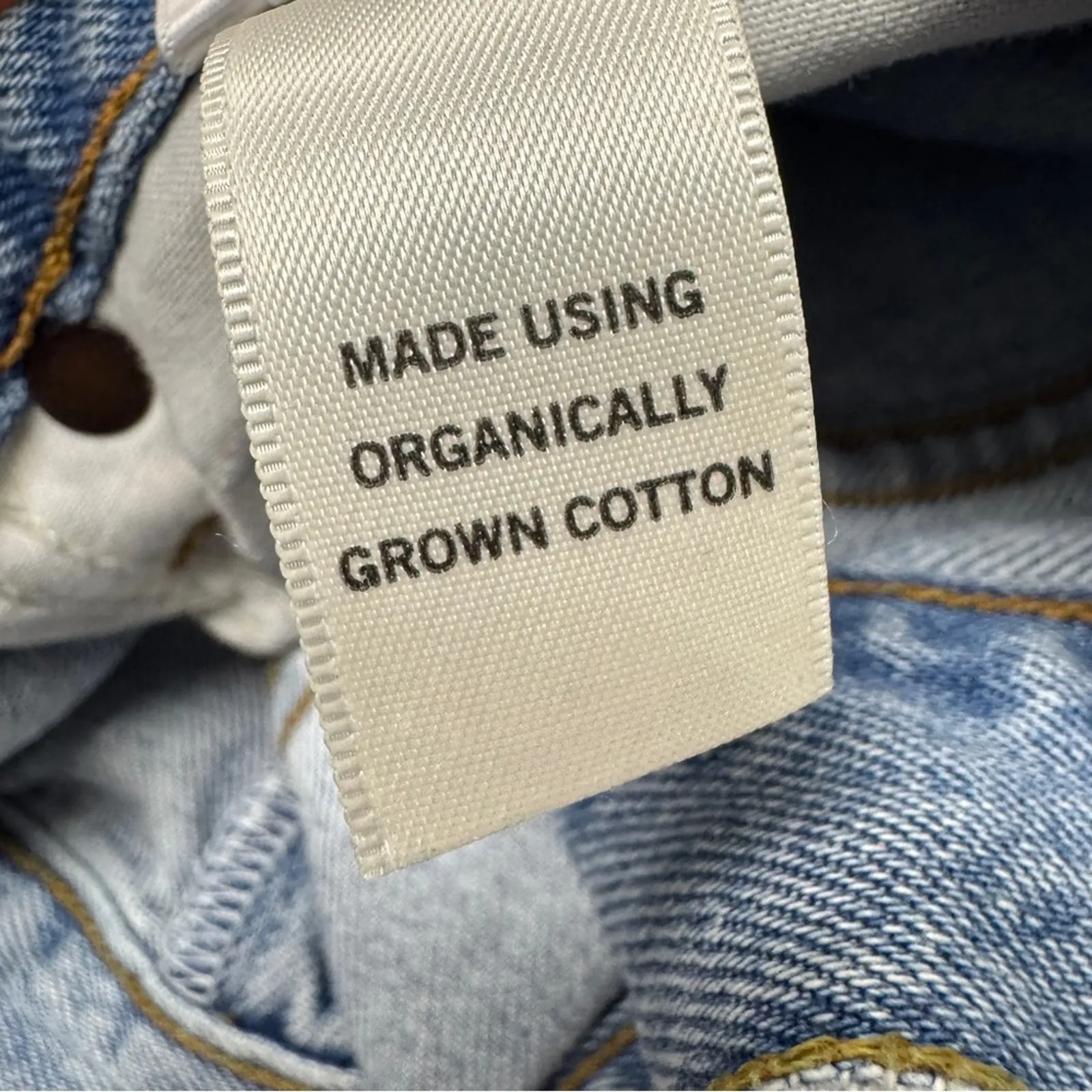 Agolde Blue Wide Leg Button Fly Jeans Womens 28 Casual Light Wash Denim - Image 8