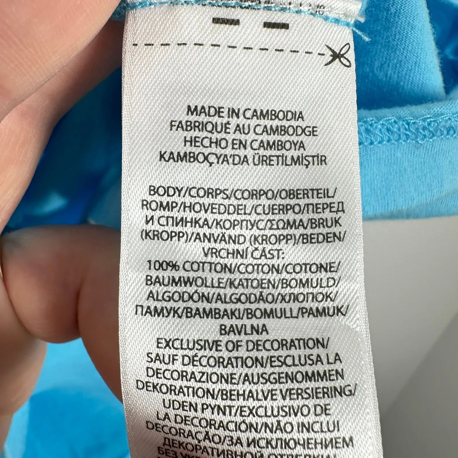 Polo Ralph Lauren T-Shirt Women's Large Rainbow‎ Colorful Pony Logo Blue Tee Top - Image 4