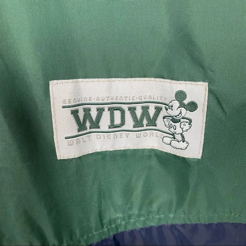 Disney Parks Walt Disney World Unisex Blue&Green Windbreaker Jacket Sz.XL - Image 6