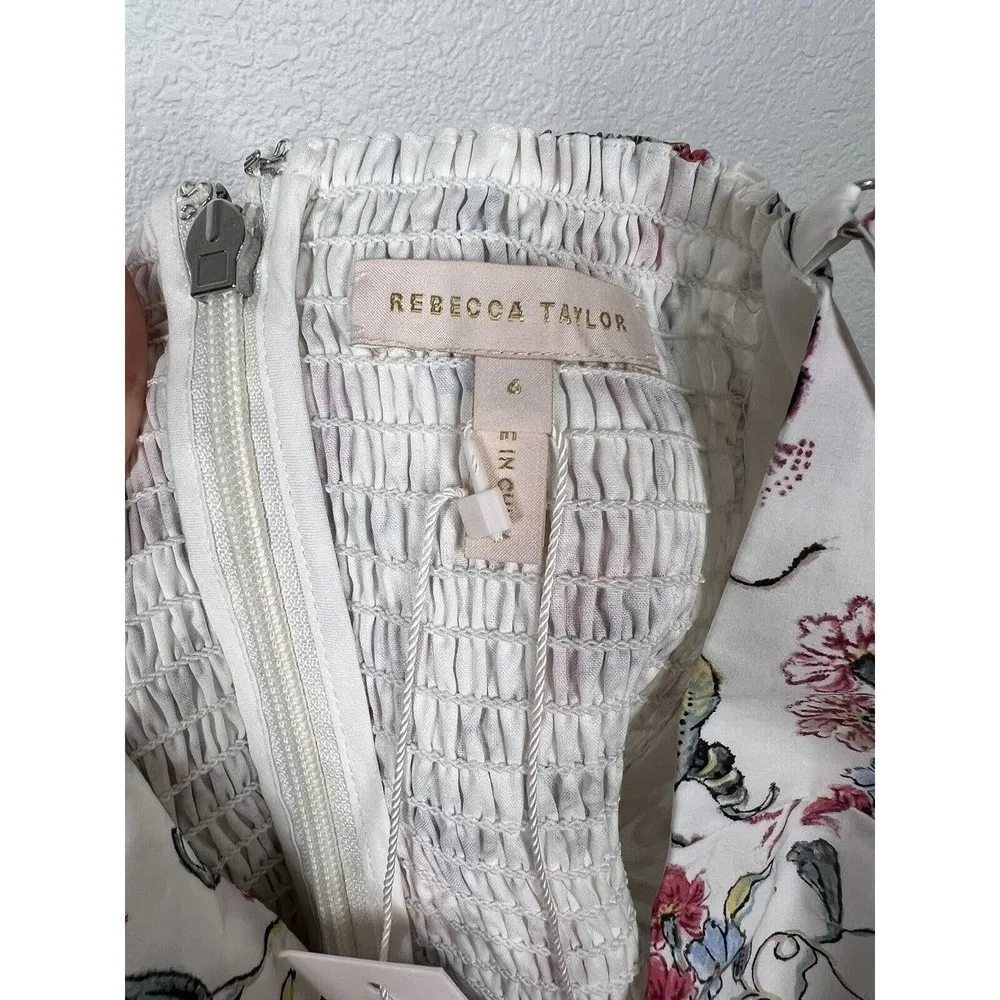 Rebecca Taylor Esmee Fleur Tank Dress Size 6 Rosebud Combo New $495 - Image 4