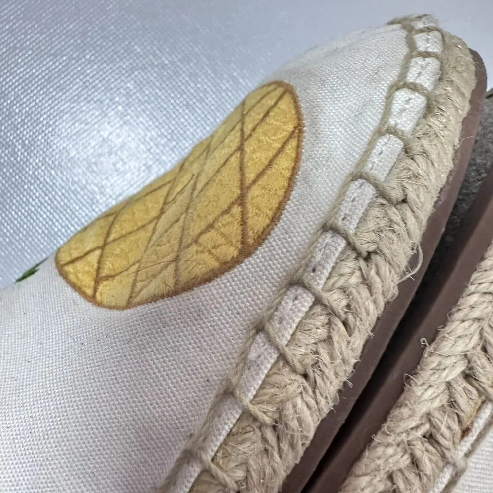 SAM EDELMAN CIrcus Leanne Textile Canvas Pineapple Palmtree Mule Slides Size 8 - Image 10