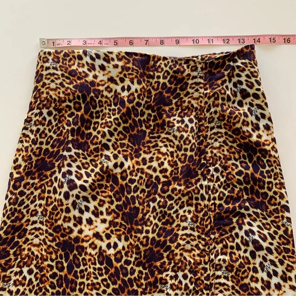 VDM The Label Revolve Stassie Leopard Print Skirt Swim Coverup Women's Small Brown - Image 4