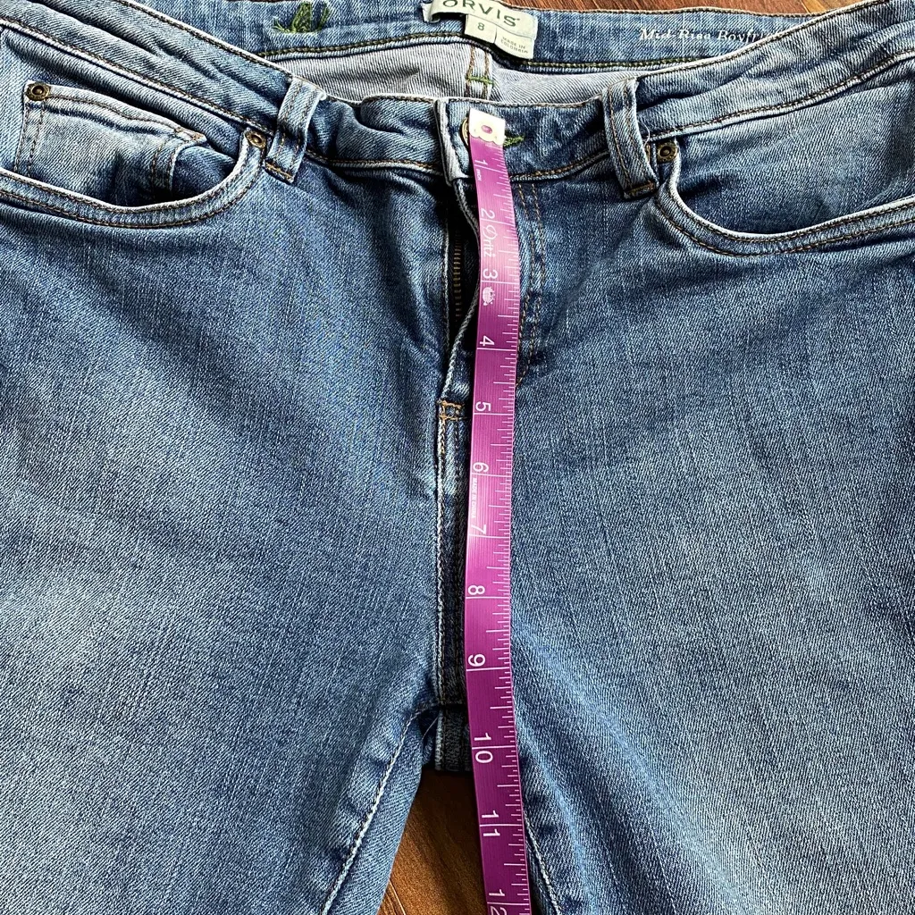 Orvis Mid Rise Boyfriend Straight Stretch Jeans 29x30 - Image 6
