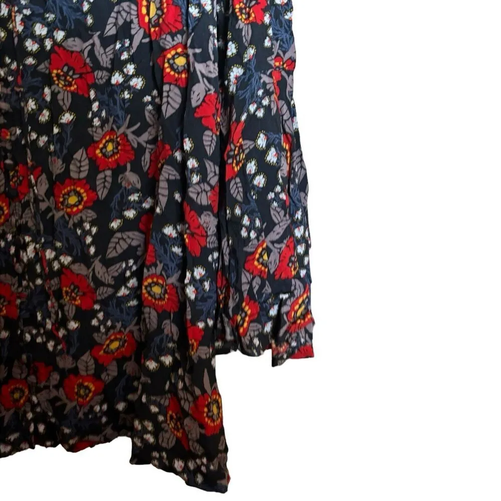 Free People Magic Mystery Tunic Top Womens XS Multicolor Floral Flowy Blouse - Image 5