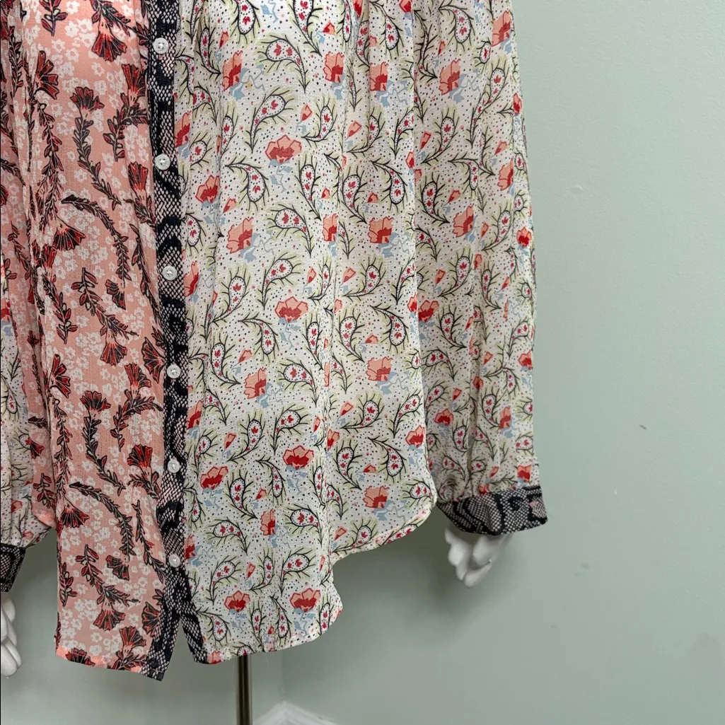 Free People Dani Button Up Blouse women’s size medium - Image 8