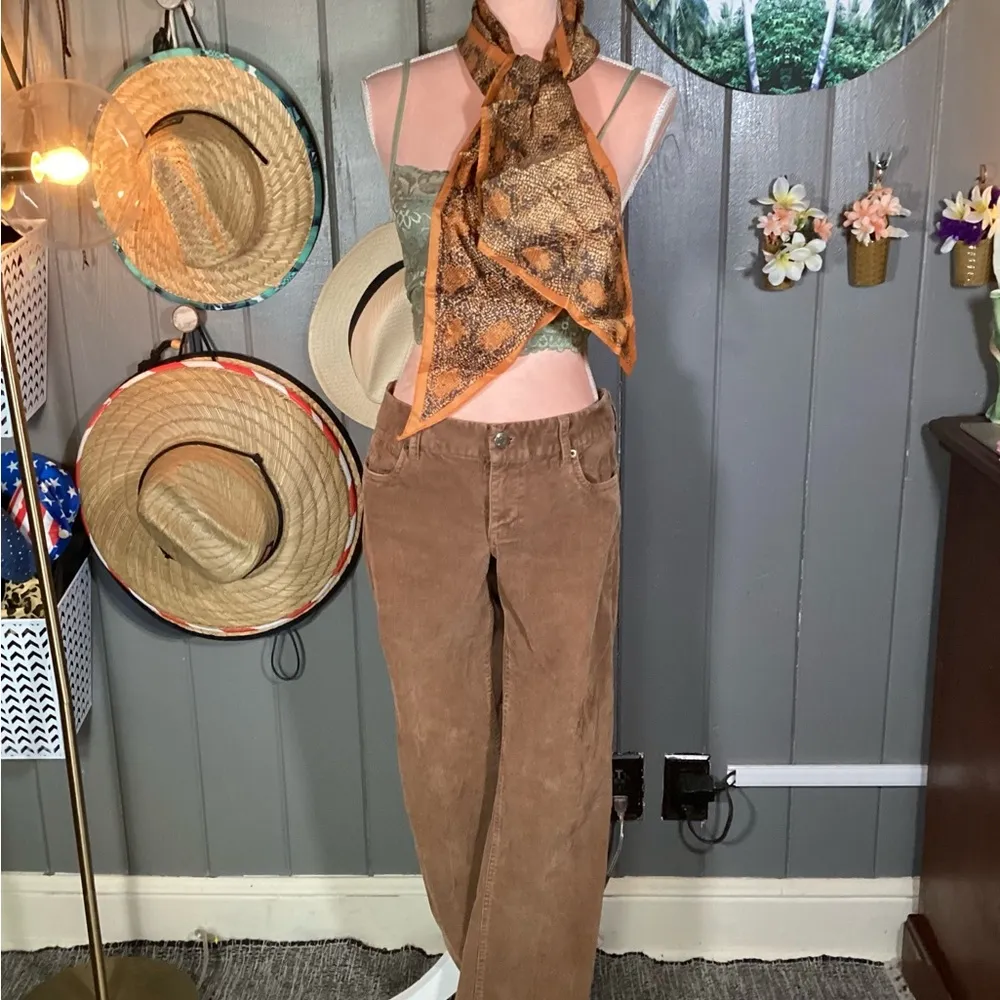 Vintage Orange & Brown Snakeprint Scarf - Image 6