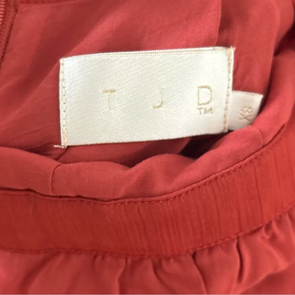 the jetset diaries ara romper bell sleeve sheer romper rust orange - Image 5