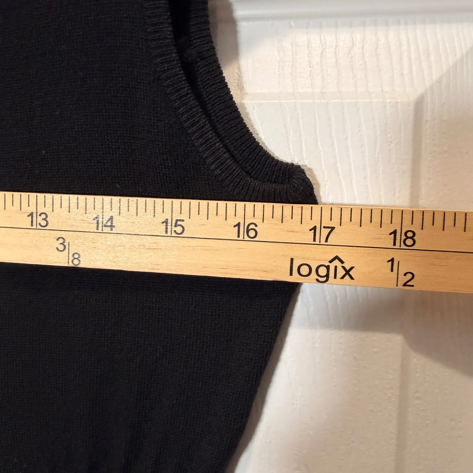 Antonio Melani Black Mock Neck Beaded Shoulder Cap Sleeve Sweater Dress M - Image 7