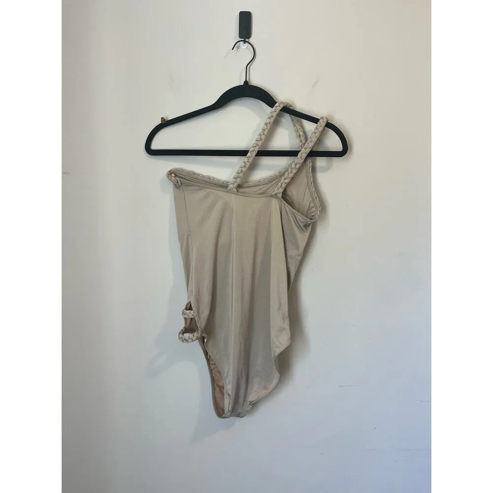 Carly Cushnie x Summersalt Womens Swimwear The Braided Sidestroke Limestone sz 8 - Image 5