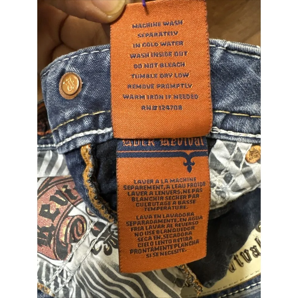 Rock Revival Vivian Easy Boot Rhinestone Mid Rise Curvy Boot Denim Jeans SIZE 26 - Image 13