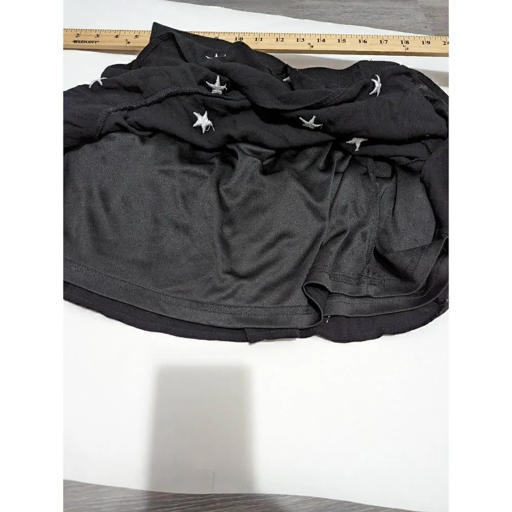 NATIVE DAUGHTERS Embroidered Stars Skirt Medium Black - Image 7
