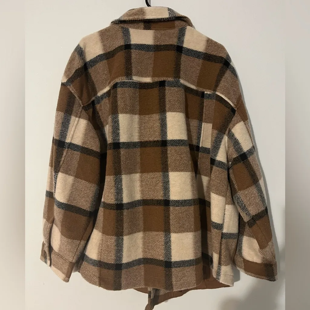 Ava &‎ Viv Plaid Flannel Fleece Shacket Size 3X NWOT - Image 6