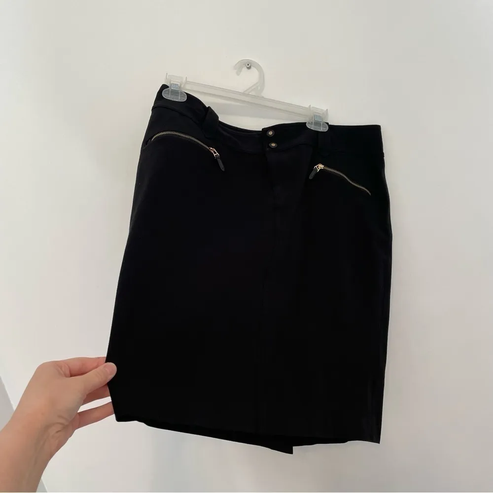 LAUREN RALPH LAUREN LRL Black Zip Pocket Straight Pencil Skirt PETITE 12 / 12P - Image 7