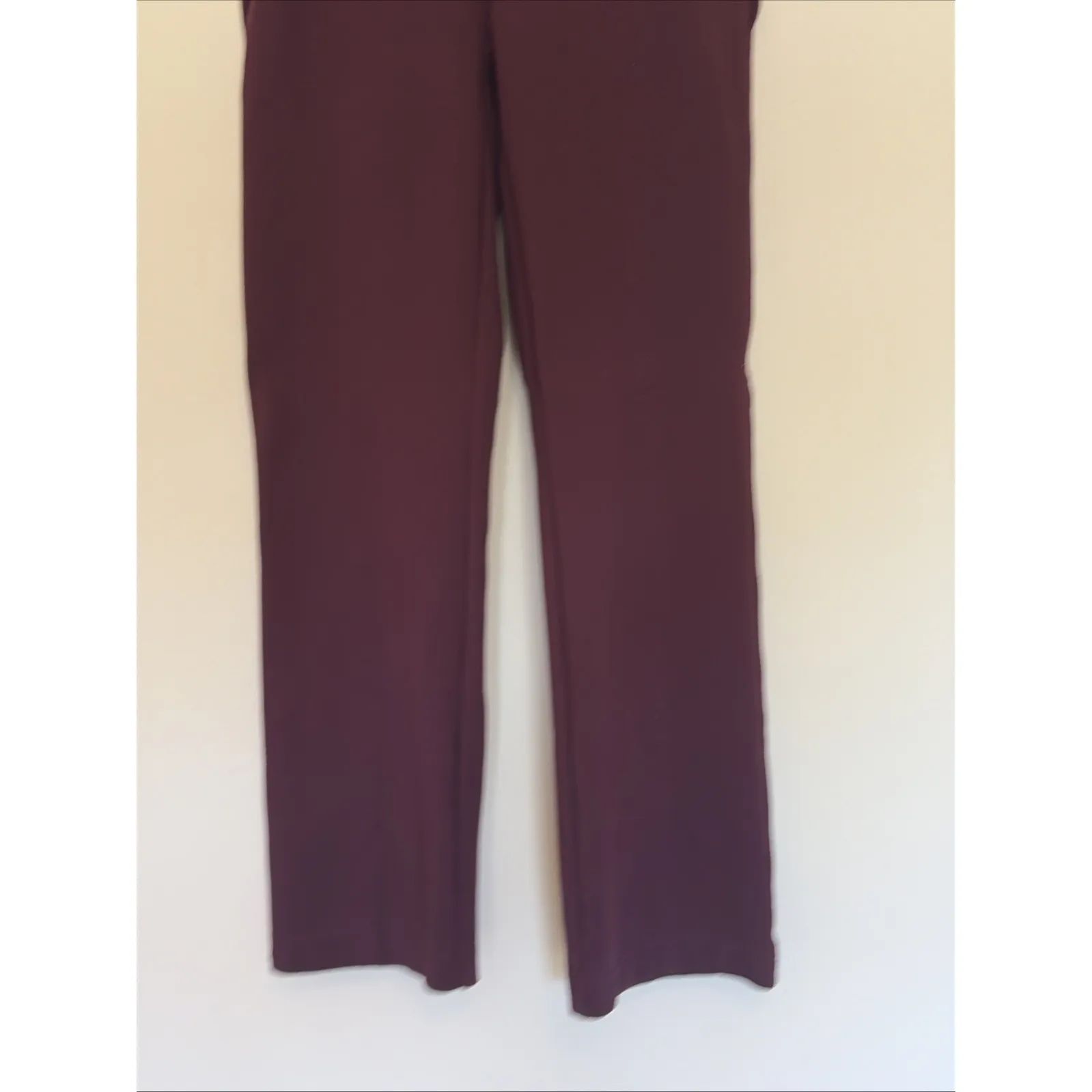 LOFT Maroon Burgundy Wine Stretch Ponte Ankle Pants Office Workwear Womens XS - Image 3