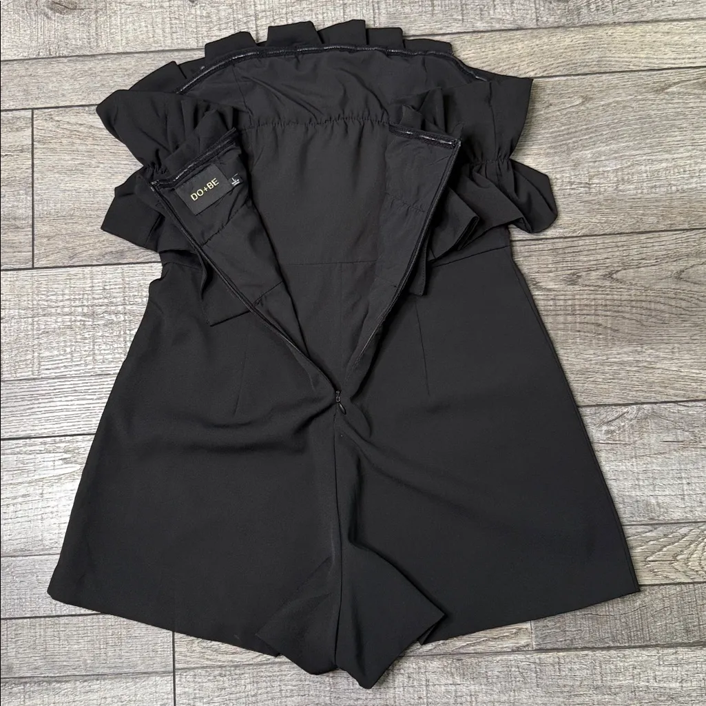 DO+BE Elegant Black Strapless Romper - Image 9