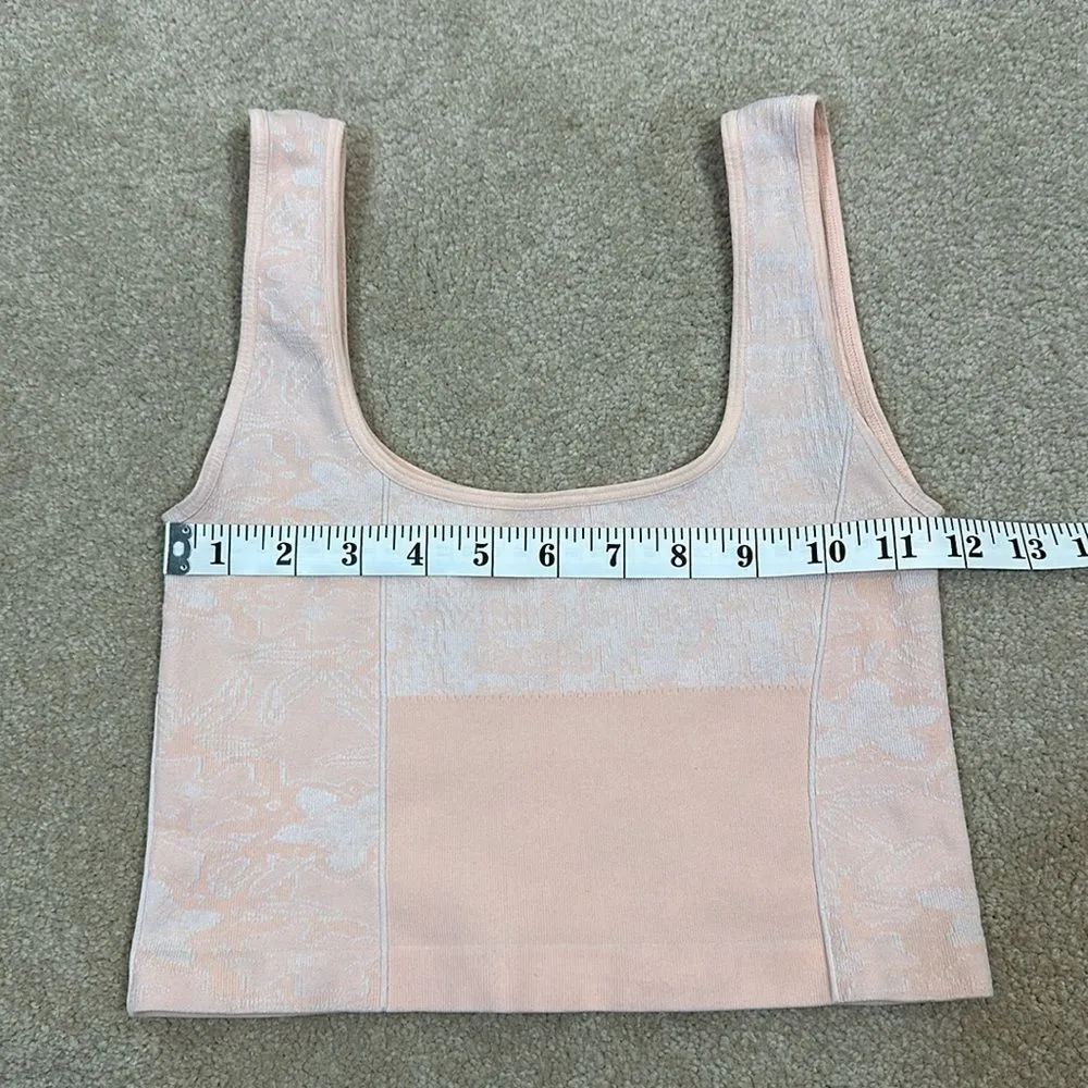 Free People Movement Pink Cropped Tank Top Sporty Athletic Women Size XS - Image 3