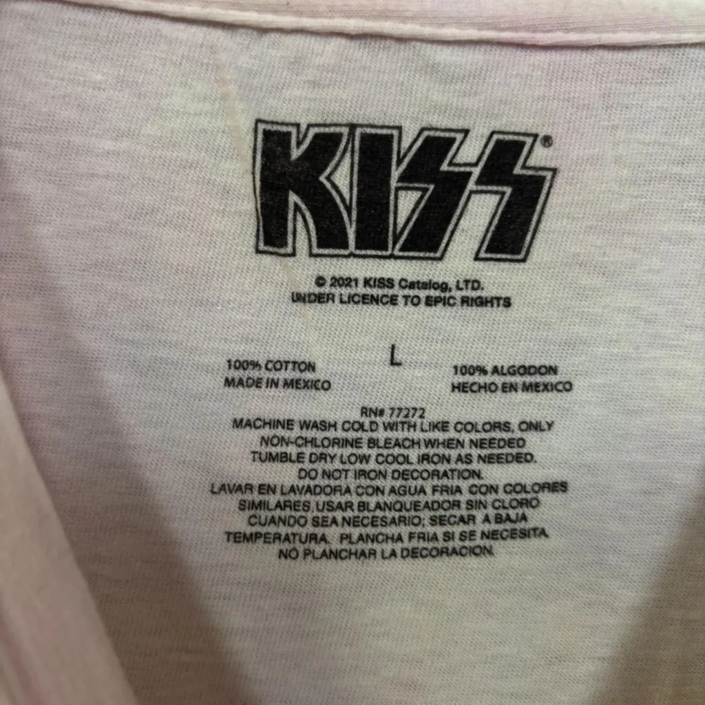 Kiss Alive Womens Rock Tie Dye Tshirt Size Large - Image 4