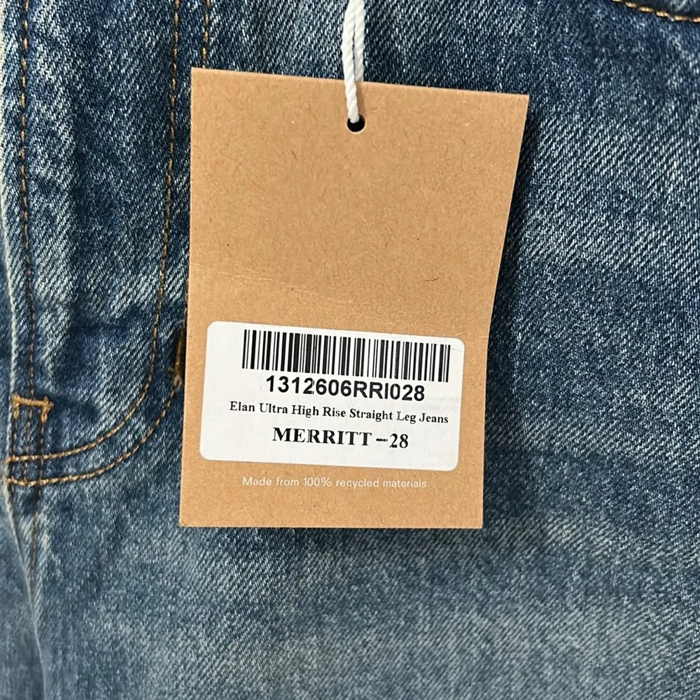 Reformation Elan Ultra High Rise Straight Leg Jeans - Image 9