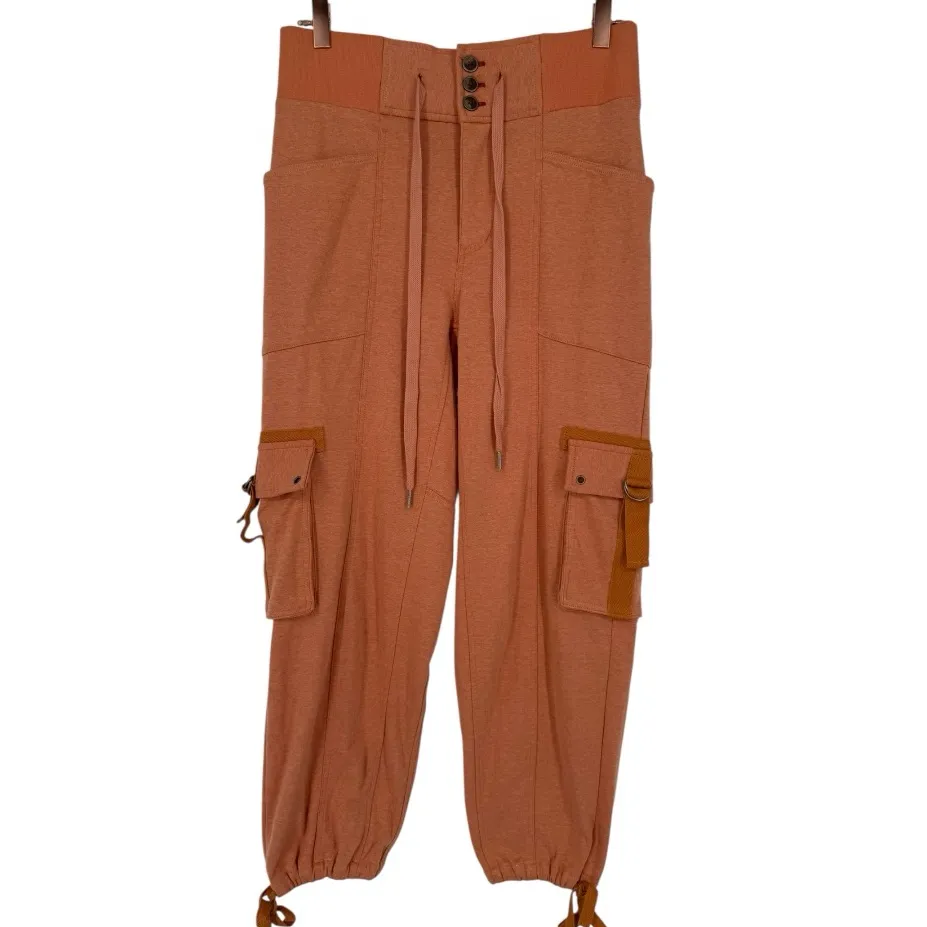 Free People Semi Charmed Cargo Jogger Pants Orange Size XS Activewear Sporty‎ - Image 4