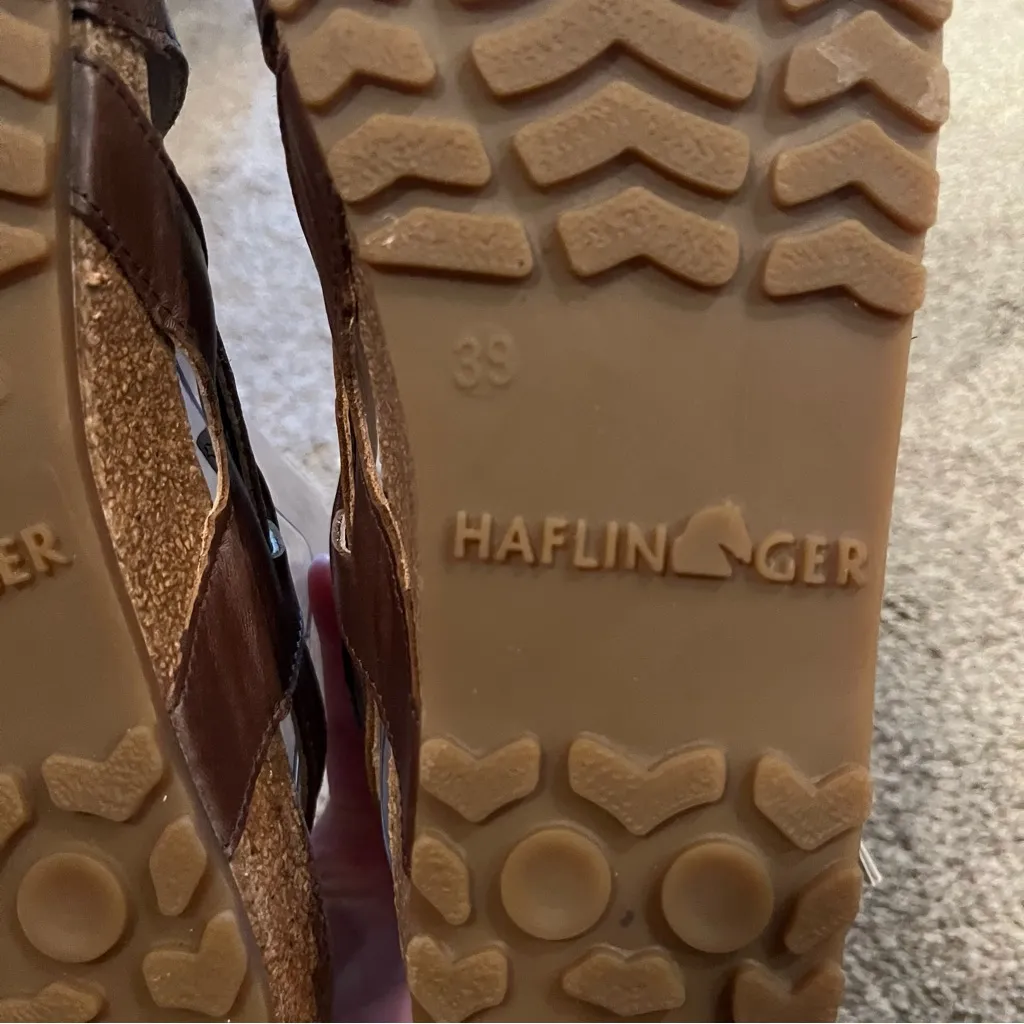 Haflinger Brown Leather Sandals Women’s Size 39 - Image 9