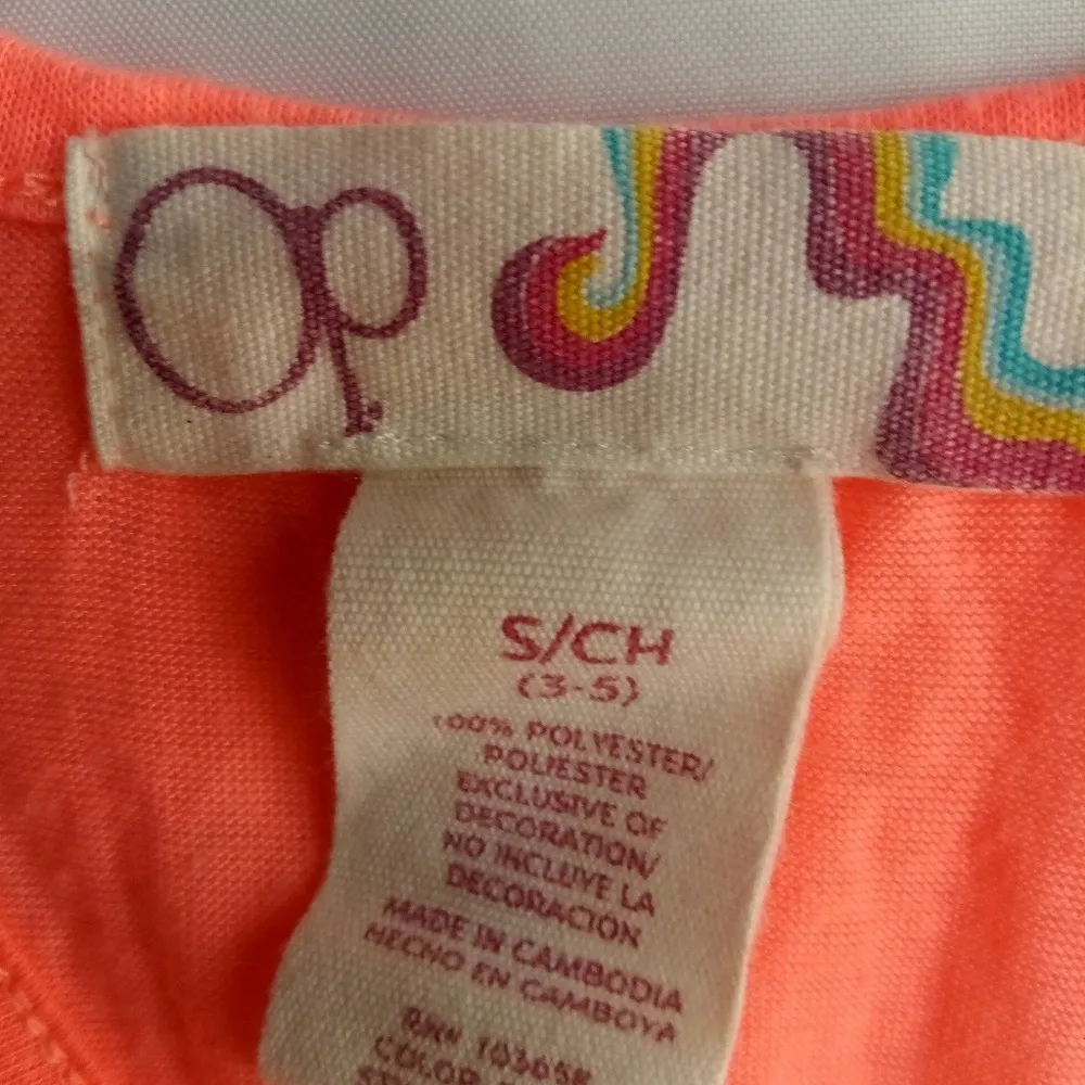 OP S SUMMER FOREVER Hi-Lo Racerback Highlighter Orange Tank Top - Image 6