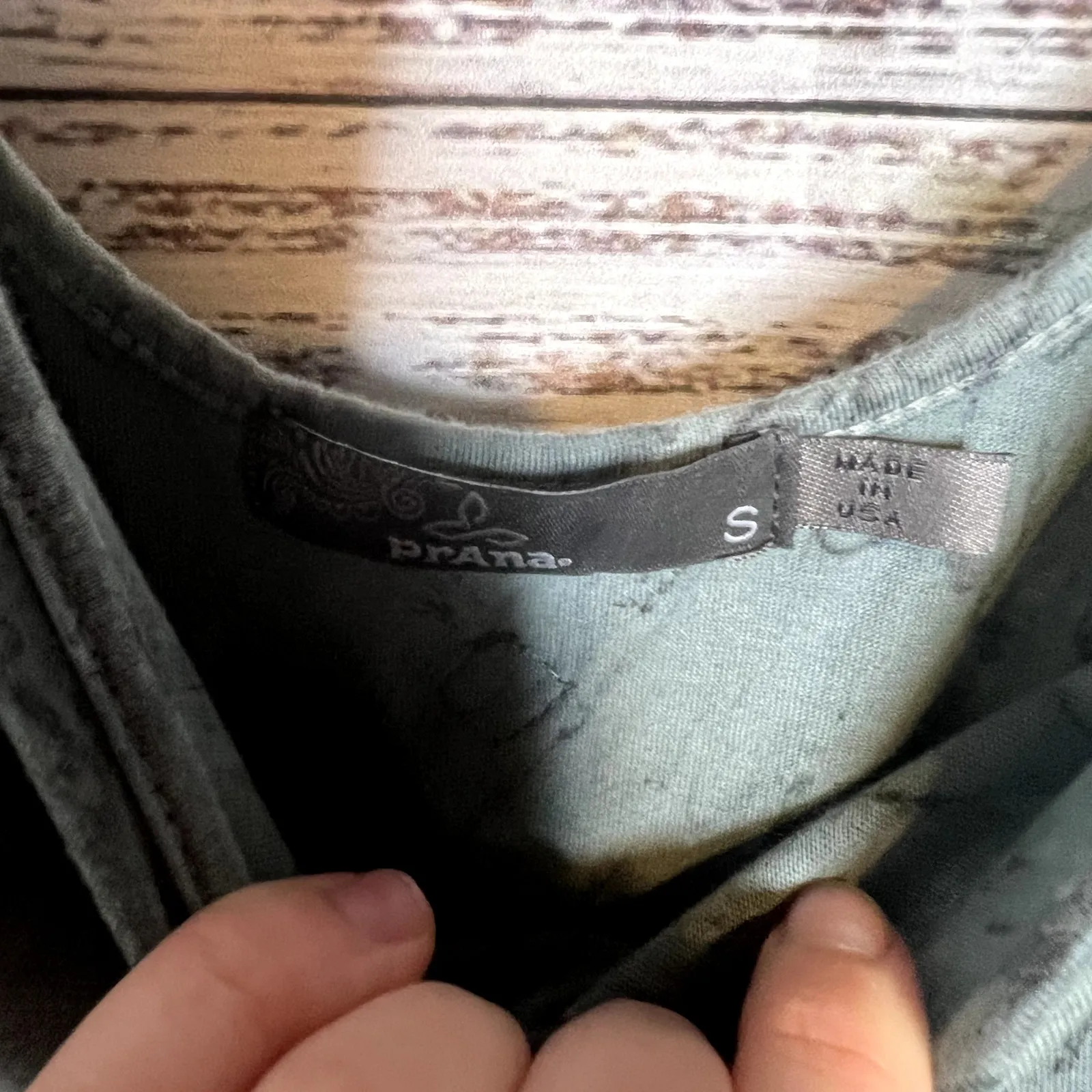 Prana Lorna Maxi Tank Dress Teal & Grey Sleeveless Tie Dye Small - Image 3