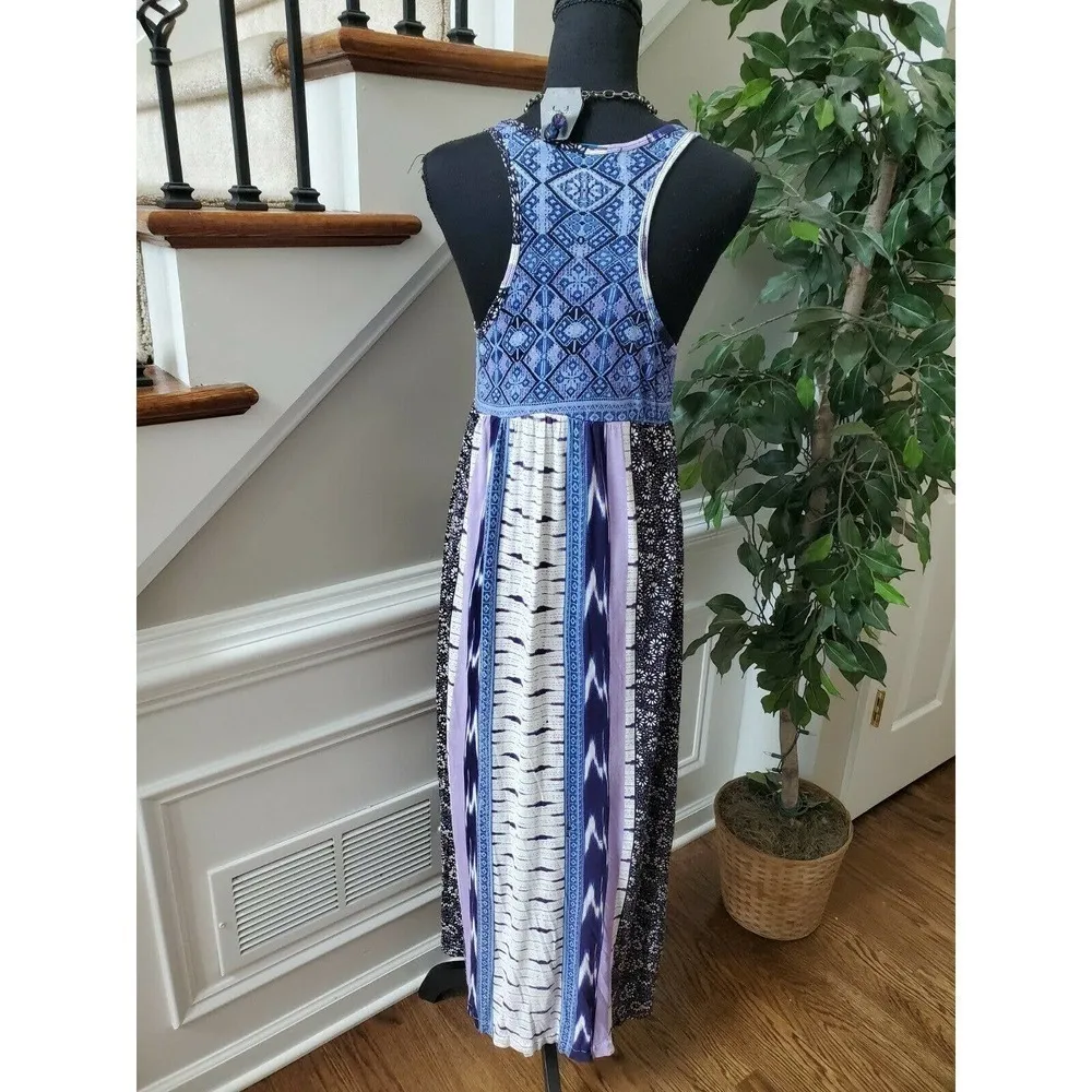 Buttons Women's Multicolor 100% Rayon Maxi Dress - Image 6