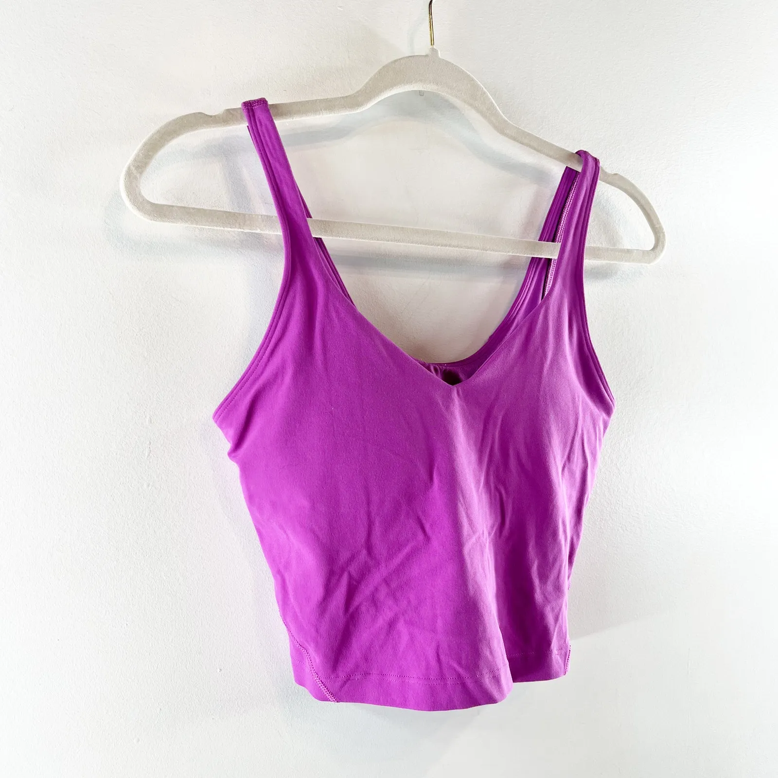 Lululemon Align Cropped Tank Top with Built-in Shelf Bra Vivid Plum Purple 6 - Image 6