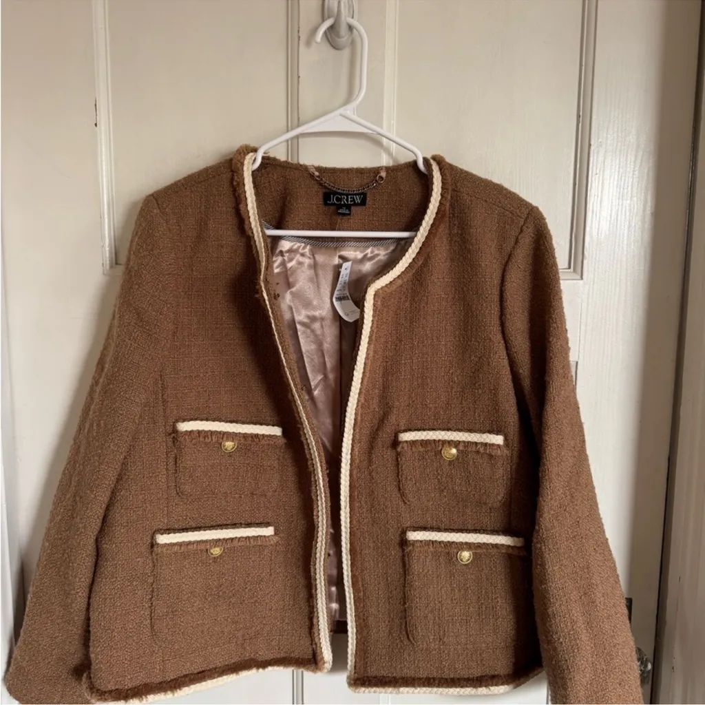 NWT J.Crew Frances Lady Jacket in Martime Tweed size 16 - Image 3