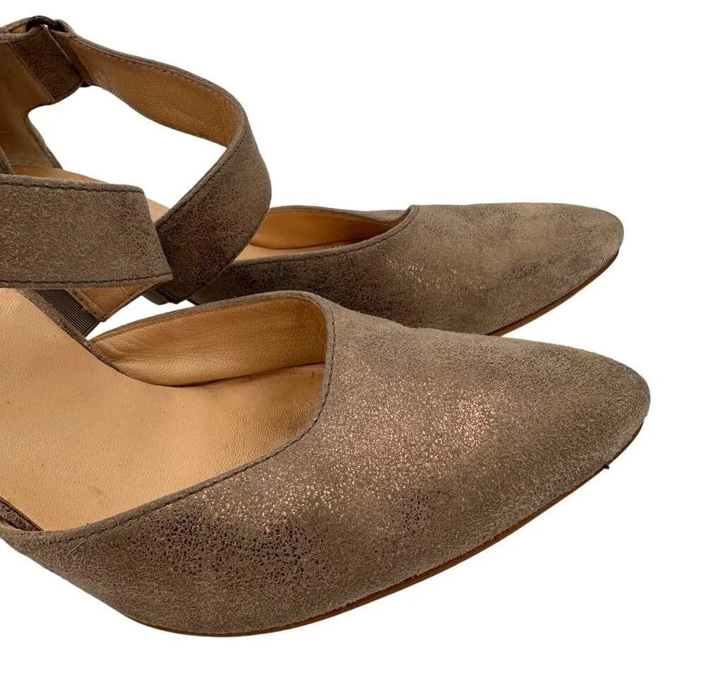 Paul Green Pewter Metallic Nicki Nicolette Asymmetrical Heels Size 4 / 6.5 - Image 6