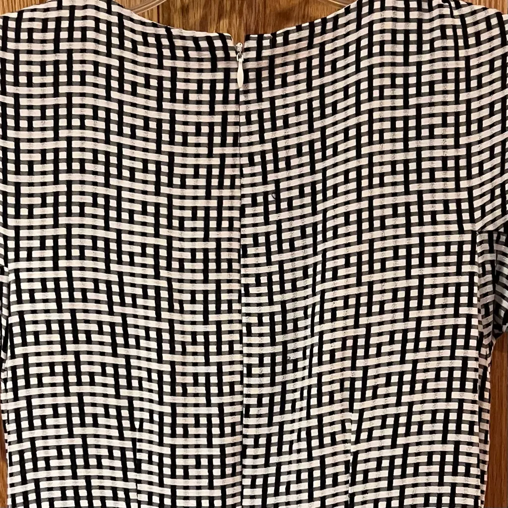 Gal Meets Glam Collection Carson Variegated Gingham Dress White Black Size 2 - Image 14