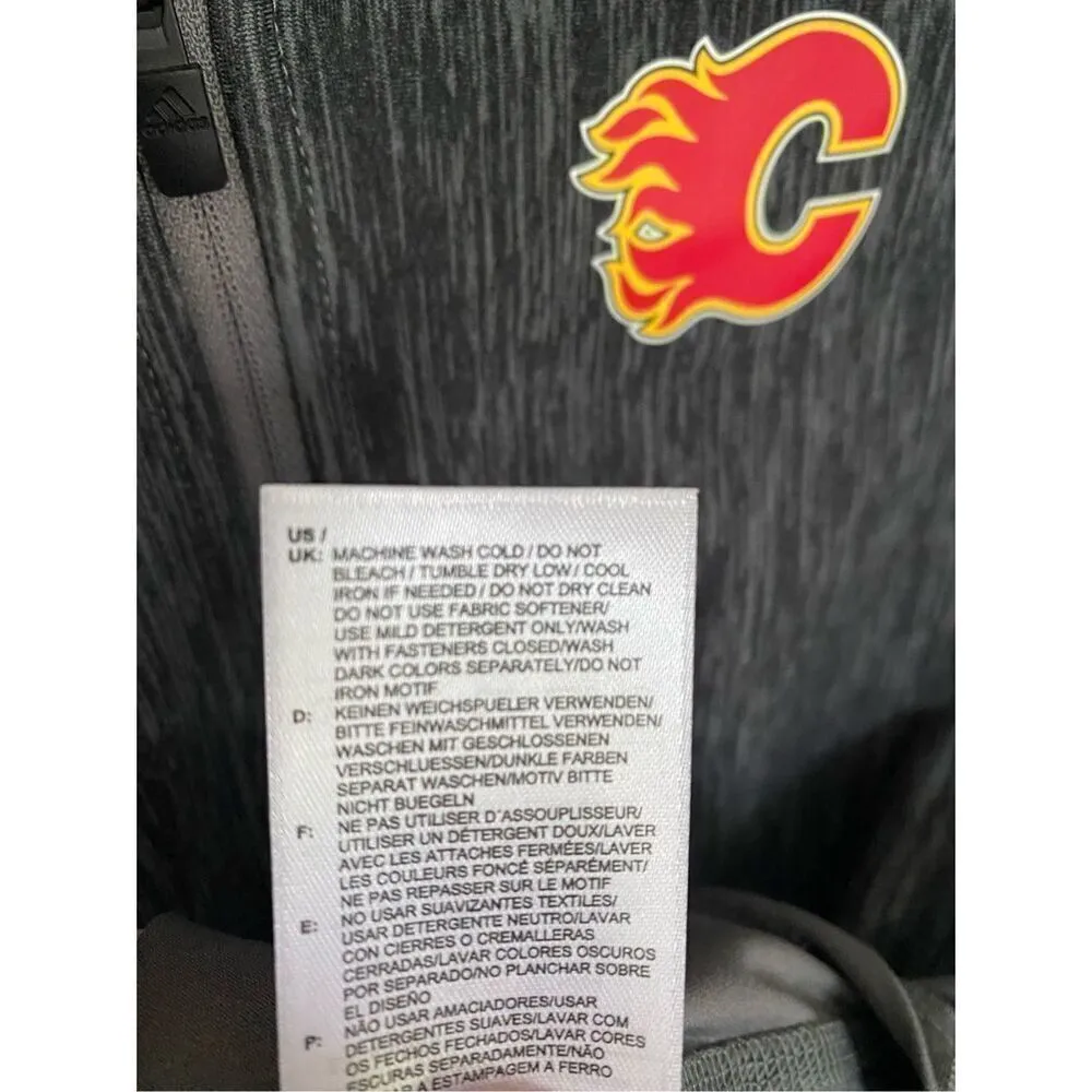 Calgary Flames Adidas quarter zip athletic shirt - Image 10